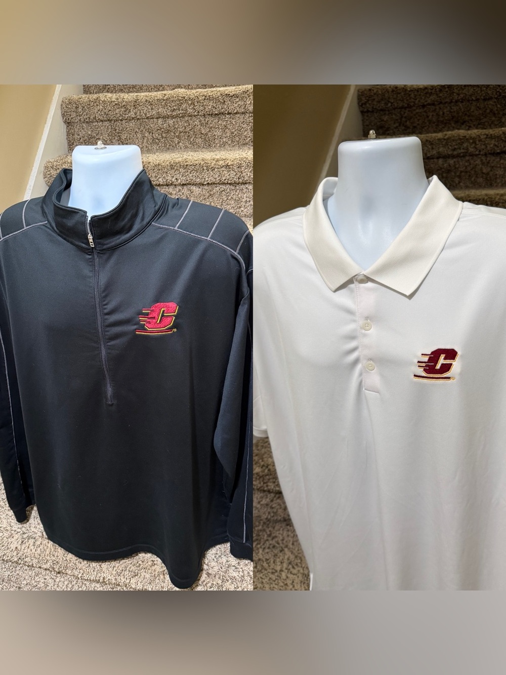 Bundle 2 *NIKE Golf* CMU Central Michigan men’s golf ⛳️ pullover polo shirts 3XL